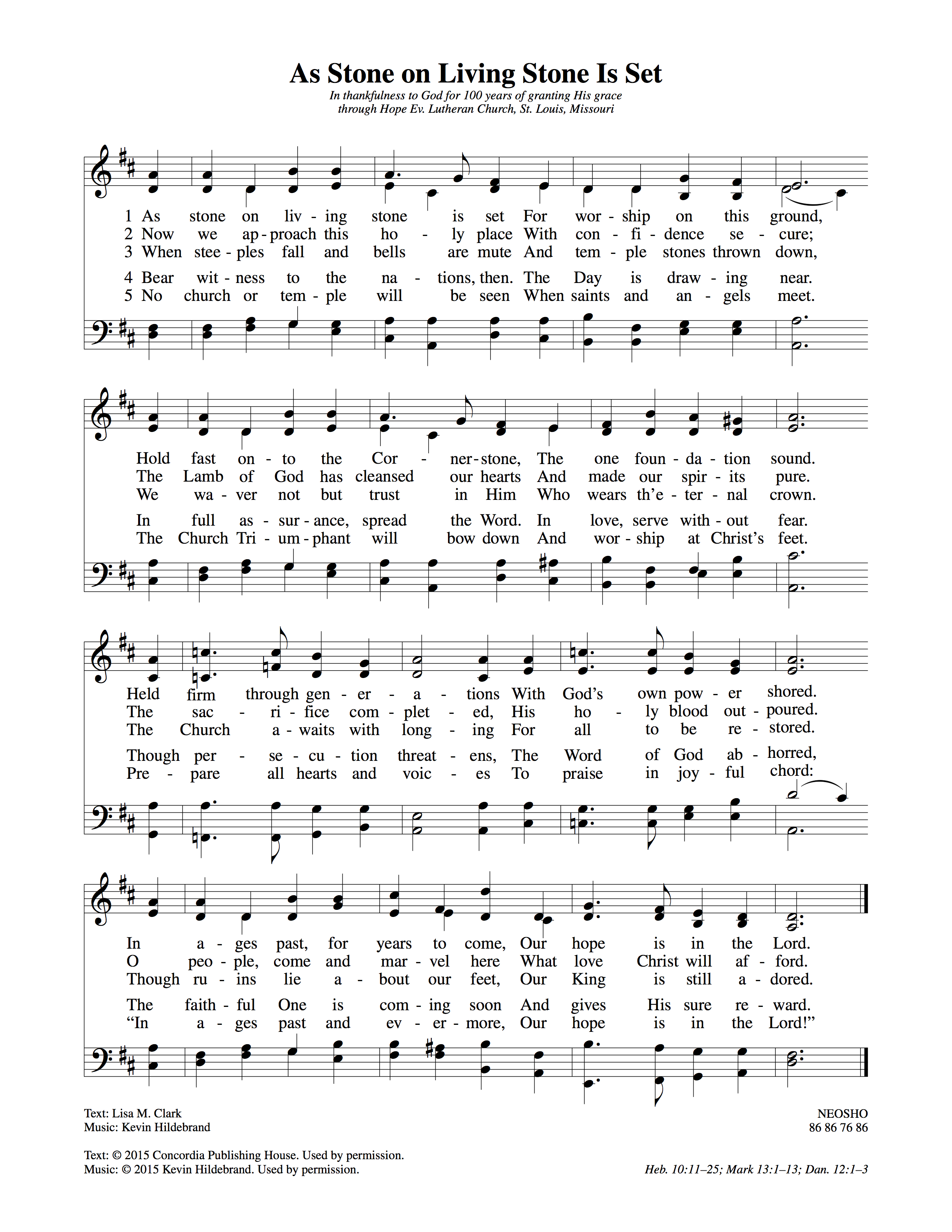 Hymns For Church Anniversary Service