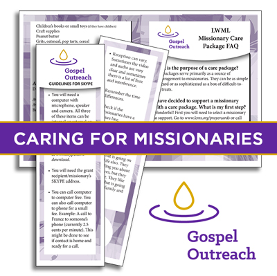 Caring for Missionaries printable