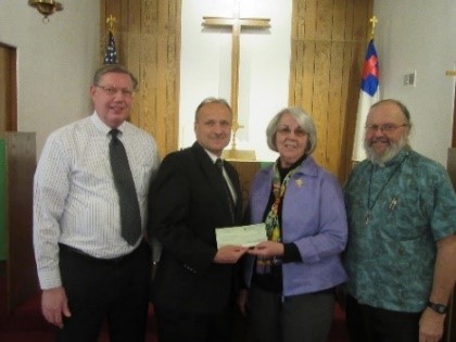 check presentation for Prison and Jail Ministry mission grant